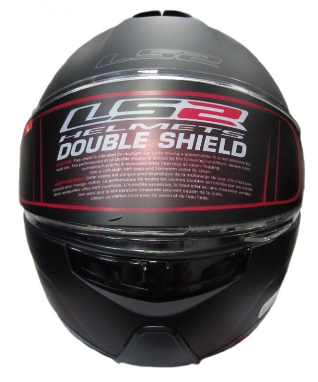 Снегоходный шлем модуляр с электростеклом LS2 FF325 Strobe Electric Snow черный мат.