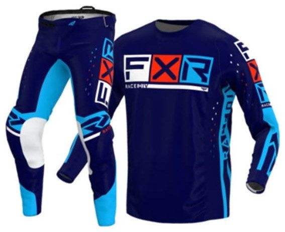 Комплект для мотокросса Replica FXR синий/голубой/белый
