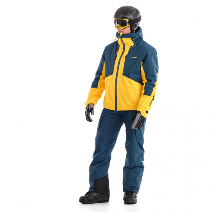 Куртка горнолыжная утепленная Dragonfly Gravity Premium Man Yellow-Dark Ocean