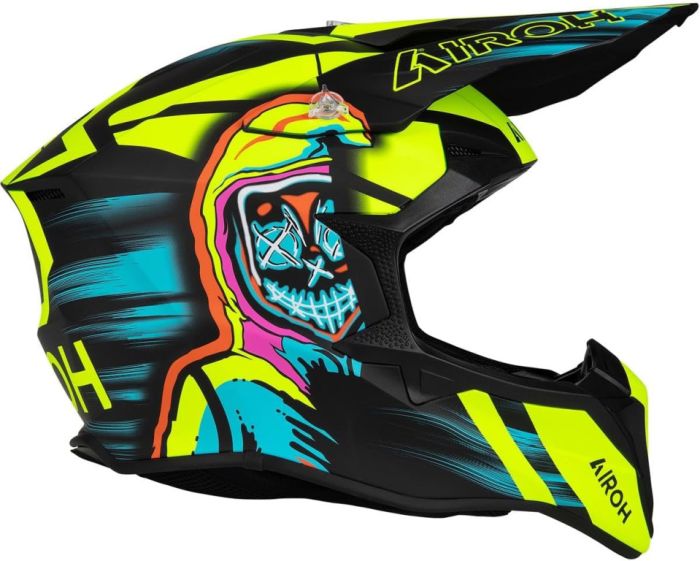 Мотошлем Airoh Wraaap Cyber yellow matt