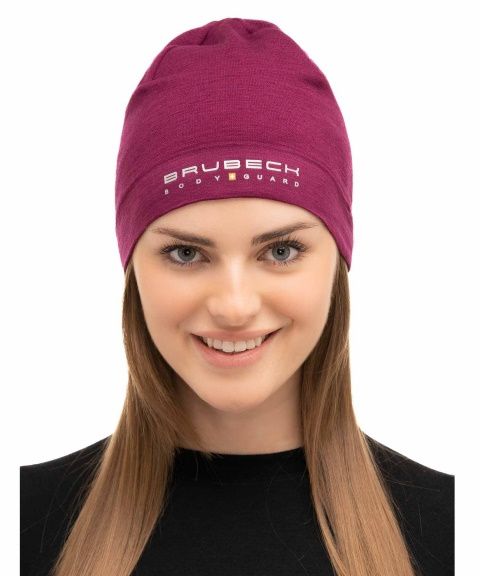 Шапка шерстяная Brubeck Active Wool Сливовый