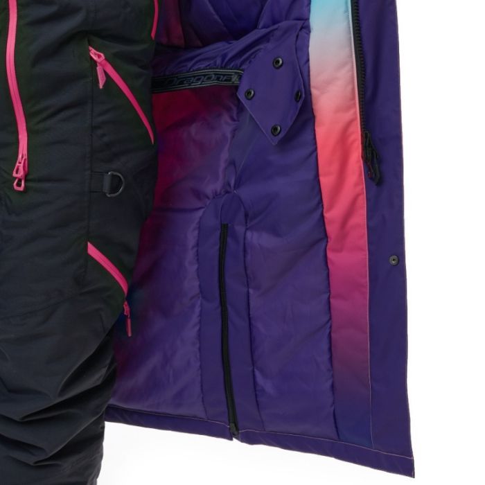 Плащ зимний Dragonfly Race Coat Winter Sunset Woman Coral - Blue