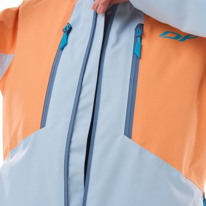 Куртка горнолыжная утепленная Dragonfly Gravity Woman Mock Orange - Light Blue