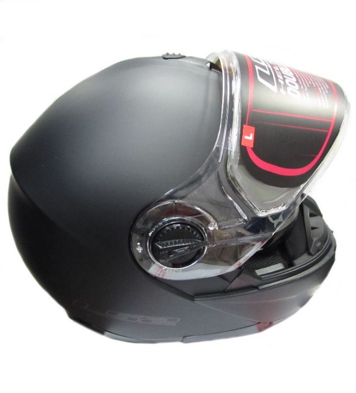 Снегоходный шлем модуляр с электростеклом LS2 FF325 Strobe Electric Snow черный мат.