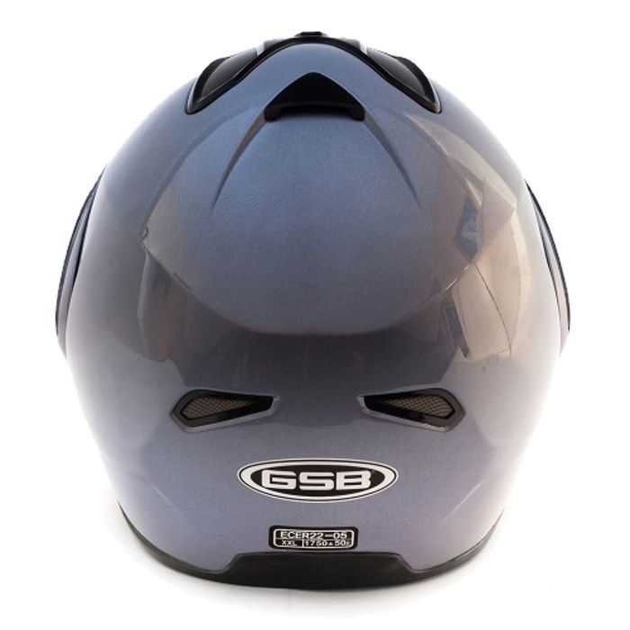 Шлем модуляр с солнцезащитными очками GSB G-339 Grey Met BT