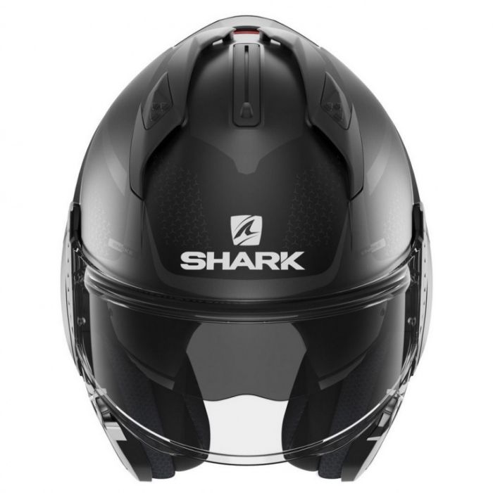 Шлем модуляр Shark Evo-GT Encke, Черный Матовый/Серый Матовый