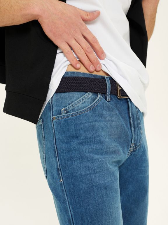 Джинсы мужские INFLAME Casual 101, синий светлый удлиненный
