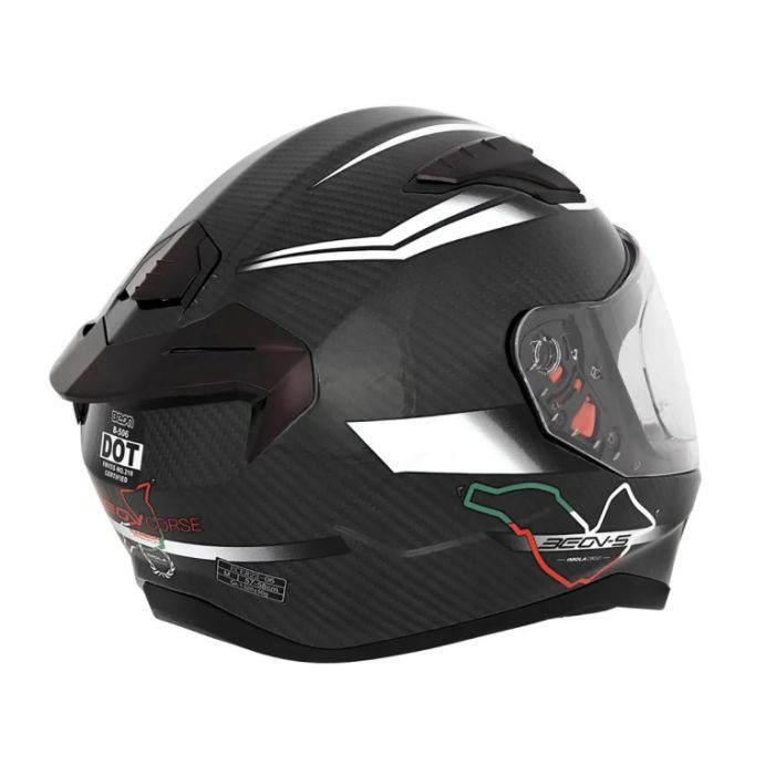 Мотошлем Beon B-500 Carbon Carbon/Black/White
