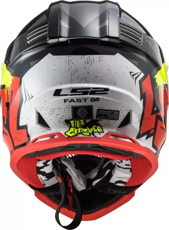 Кроссовый шлем LS2 MX437 Fast Evo Mini Crusher black red
