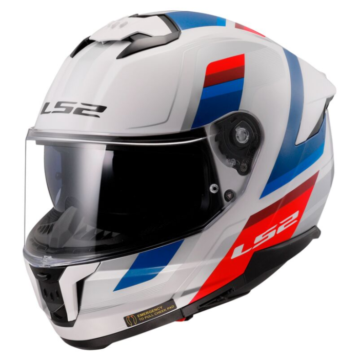 Мотошлем LS2 FF808 STREAM II Vintage White Blue Red