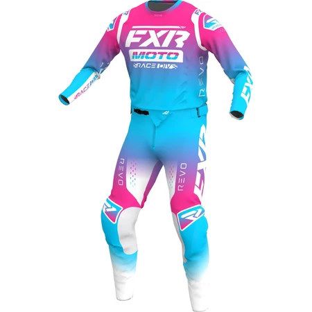 Комплект для мотокросса Replica FXR голубой/розовый