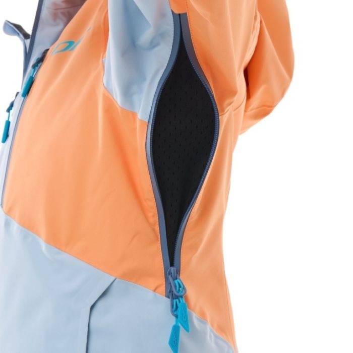 Куртка горнолыжная утепленная Dragonfly Gravity Woman Mock Orange - Light Blue