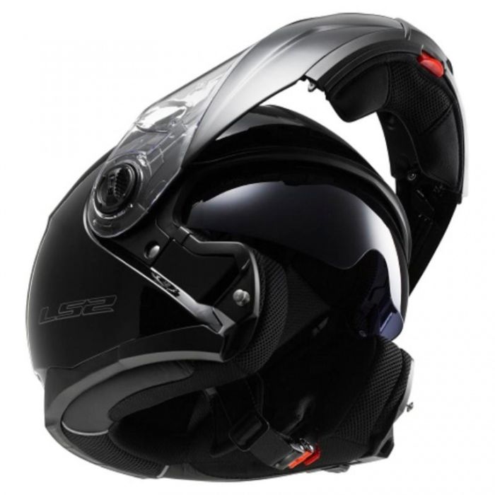 Снегоходный шлем модуляр с электростеклом LS2 FF325 Strobe Electric Snow черный мат.