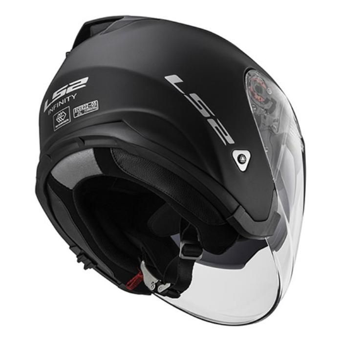 Открытый шлем LS2 OF521 Infinity Solid, черный матовый