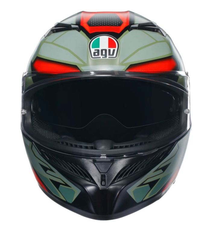 Шлем AGV K3 Decept Matt Black/Green/Red