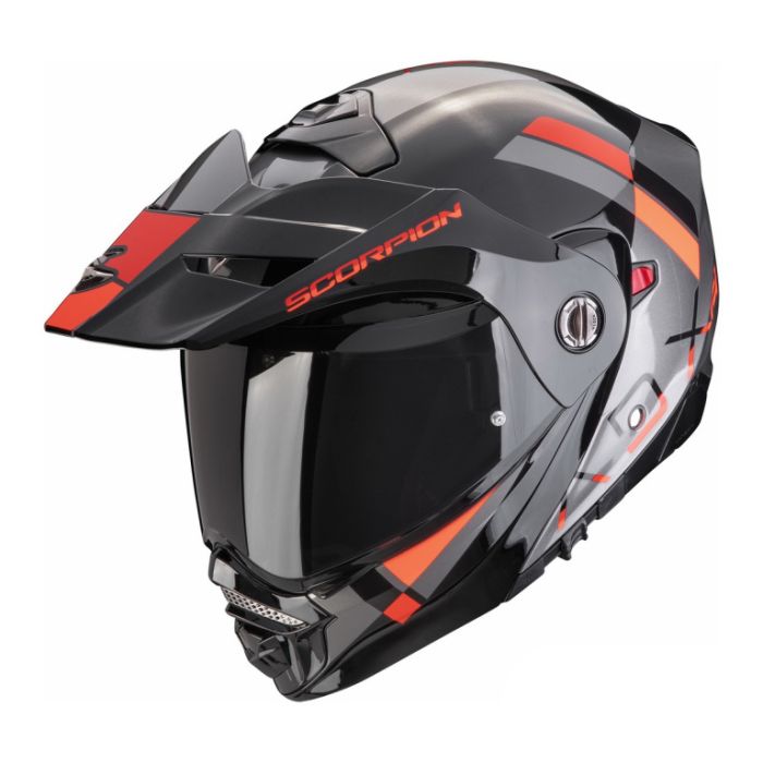 Мотошлем SCORPION EXO ADX-2 GALANE Серебристый/Черный/Красный