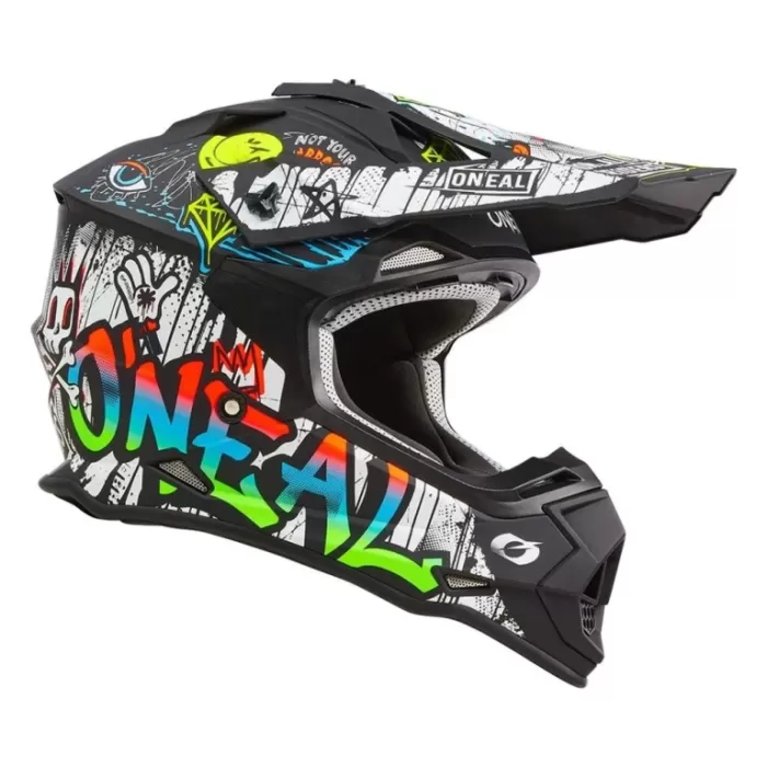 Шлем кроссовый O'NEAL 2Series Rancid V.24 черный/белый