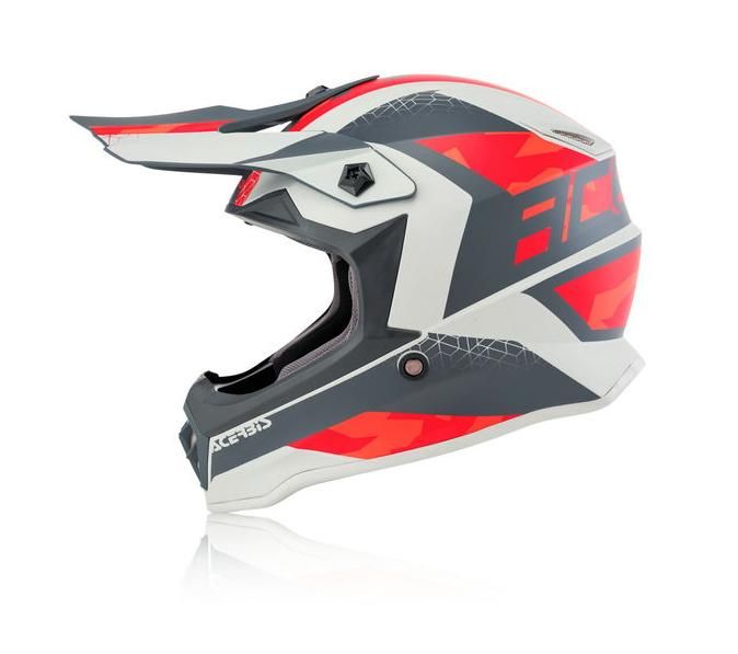 Шлем Детский Acerbis Impact Steel kid, красный/серый