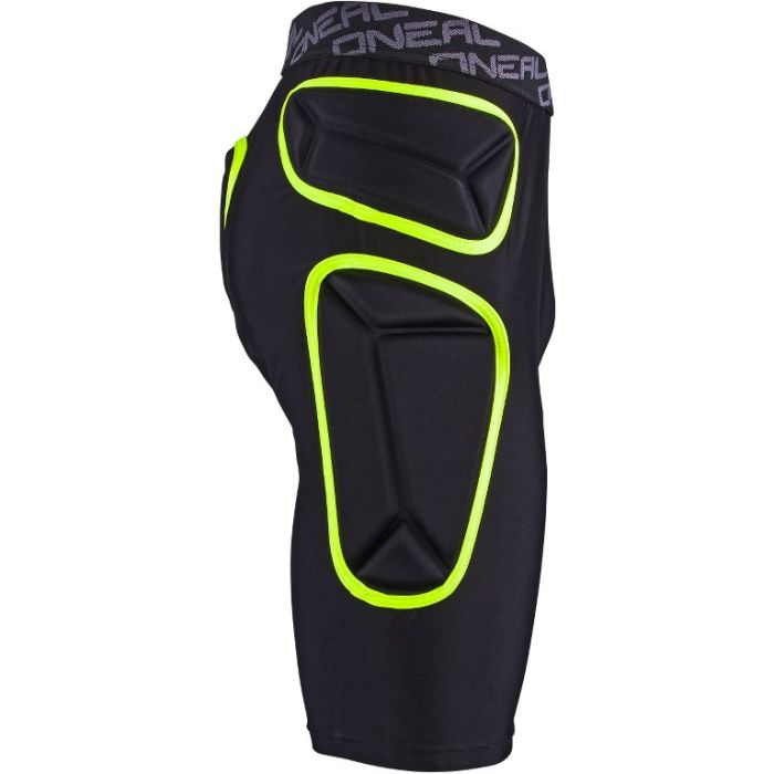 Защитные шорты Oneal Trail Short чёрно-зеленые лайм