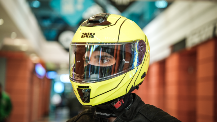 Шлем модуляр IXS iXS460 FG 2.0 желтый/черный