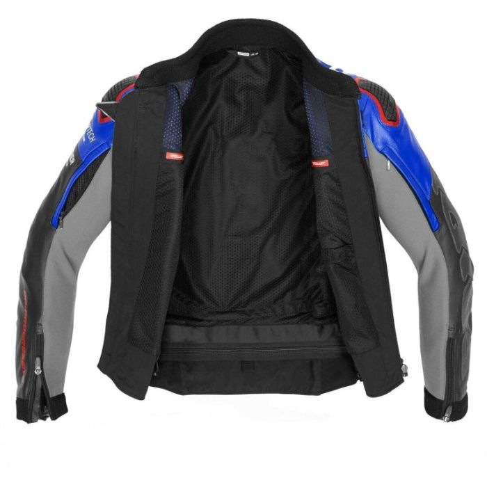 Куртка SPIDI DP PROGRESSIVE LEATHER Black/Red/Blue