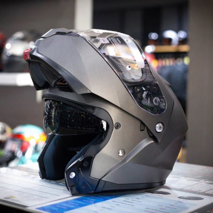 Мотошлем модуляр HJC C91N SEMI FLAT TITANIUM