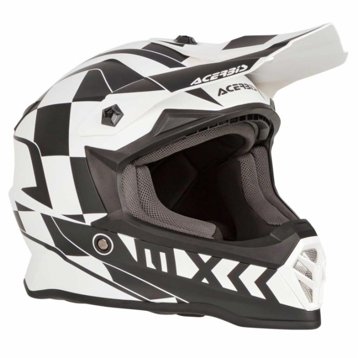 Шлем Детский Кроссовый Acerbis Impact Steel kid, белый/черный