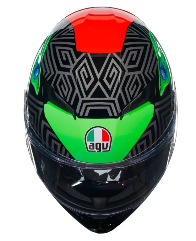 Шлем AGV K3 Kamaleon Black/Red/Green