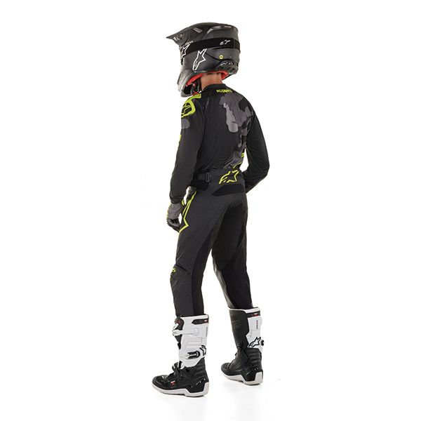 Детский комплектдля мотокросса Replica Alpinestars черный/камо/желтый