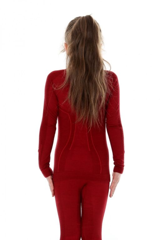 Футболка на девушку Brubeck Active Wool Бордовый