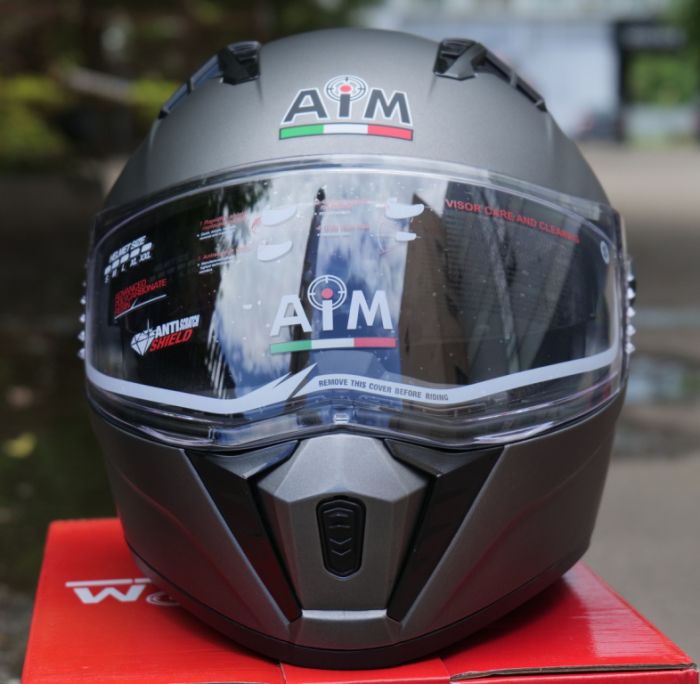 Шлем интеграл AIM JK320 Grey Metal