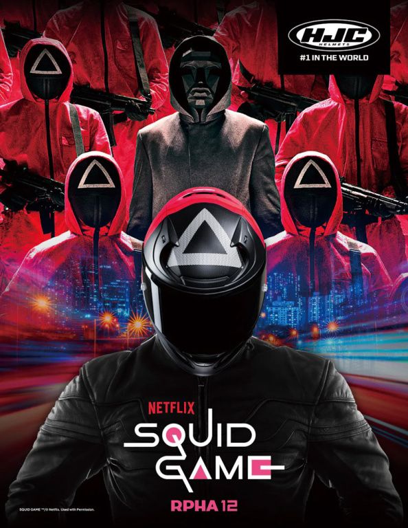 Шлем интеграл HJC RPHA12 SQUID GAME NETFLIX MC1SF