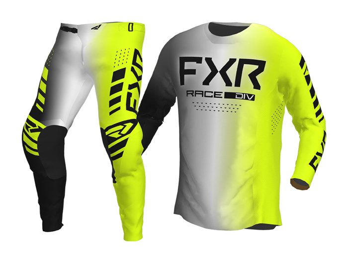 Комплект для мотокросса Replica FXR черный/серый/желтый