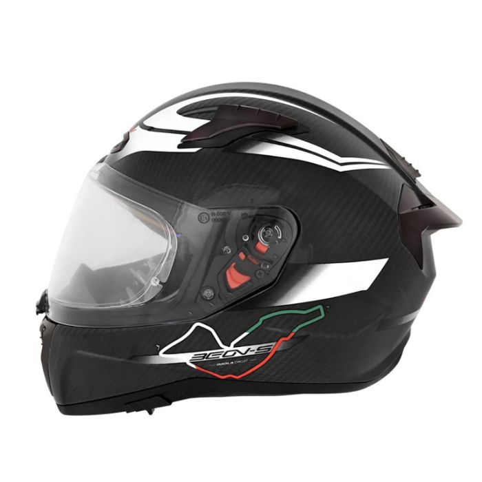 Мотошлем Beon B-500 Carbon Carbon/Black/White