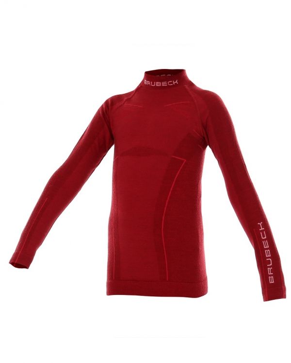 Футболка на девушку Brubeck Active Wool Бордовый
