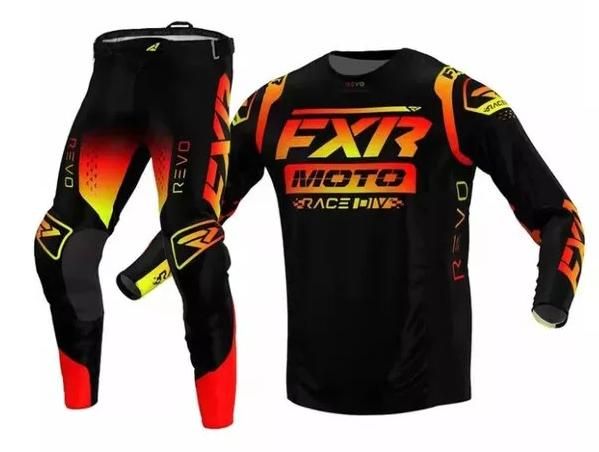 Комплект для мотокросса Replica FXR черный/оранжевый