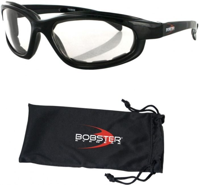 Очки Bobster Fat boy Photochromic, фотохромные линзы, цвет оправы черный, дымчатые линзы