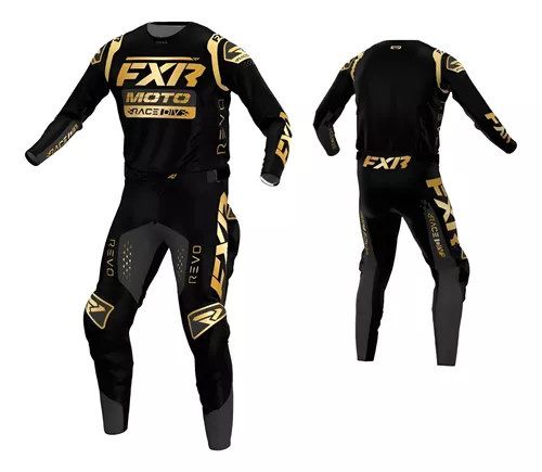 Комплект для мотокросса Replica FXR черный/золотой
