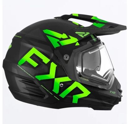 Шлем FXR Torque X Team Hlmt w/ E Shield & Sun Shade 23 Black/Lime