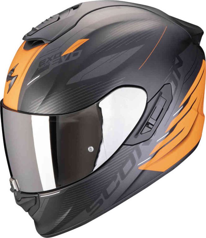 Мотошлем Scorpion Exo EXO-1400 EVO II AIR Luma Черный Матовый/Оранжевый