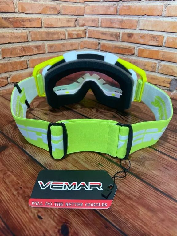 Маска кросс Scout Vemar MJ-1024-1 желто-белая