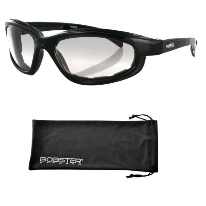 Очки Bobster Fat boy Photochromic, фотохромные линзы, цвет оправы черный, дымчатые линзы