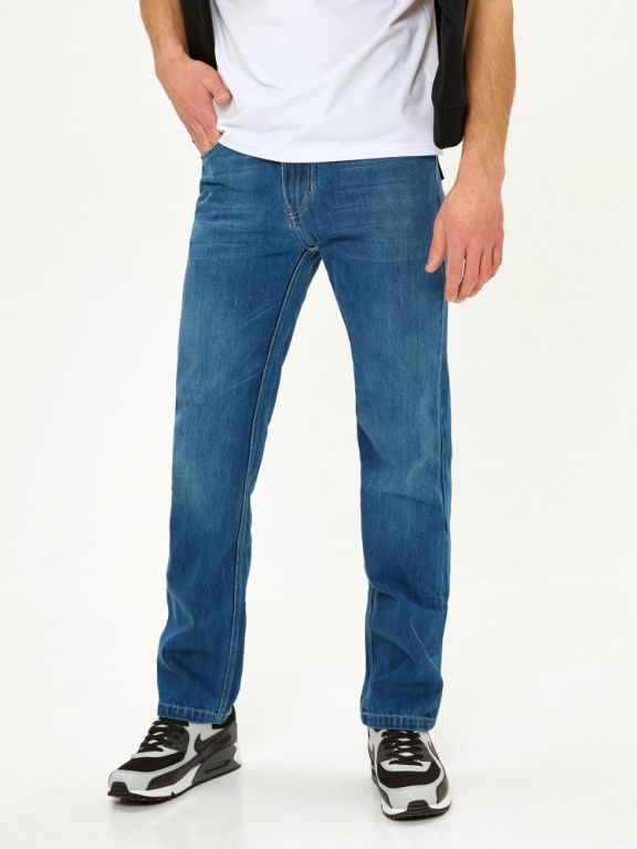 Джинсы мужские INFLAME Casual 101, синий светлый удлиненный