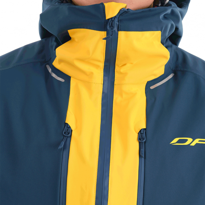 Куртка горнолыжная утепленная Dragonfly Gravity Premium Man Yellow-Dark Ocean
