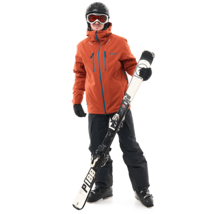 Куртка горнолыжная утепленная Dragonfly Gravity Man Brown - Blue