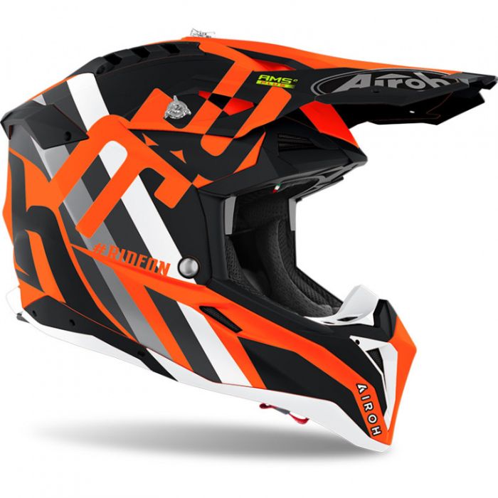 Кроссовый шлем Airoh Aviator 3 Rainbow Orange Matt