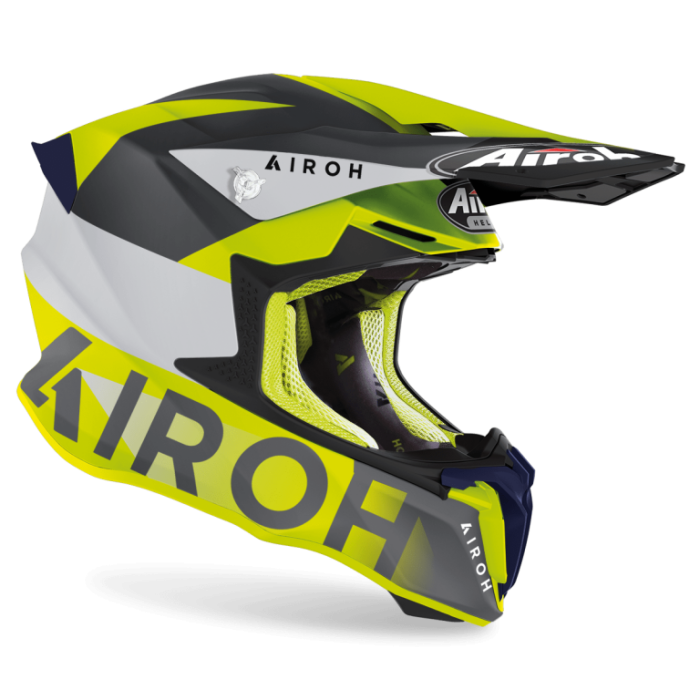 Кроссовый шлем Airoh Twist 2.0 Lift Yellow/blue Matt
