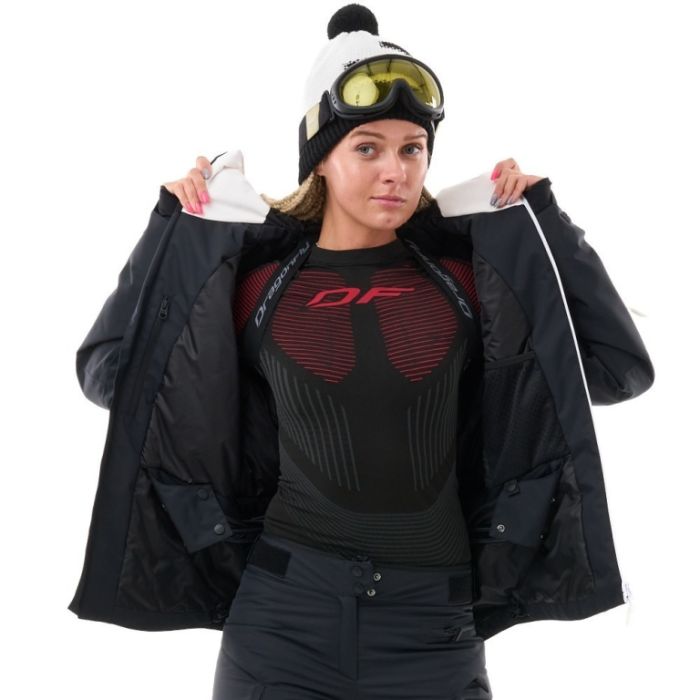 Куртка горнолыжная утепленная Dragonfly Gravity Woman White Snow - Black