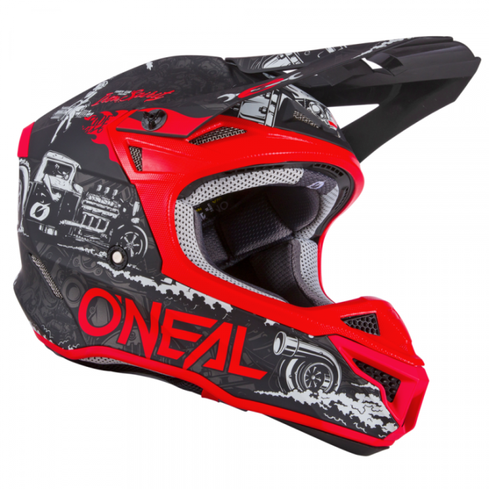 Шлем кроссовый O'NEAL 5Series HR V.22 черный/красный