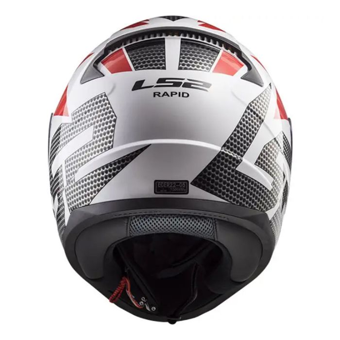 Мотошлем LS2 FF353 RAPID II GRID бело-красный